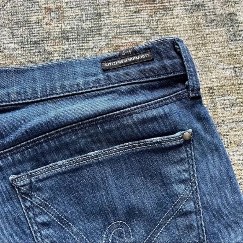 NEW Citizen of humanity Ava denim cut-off shorts size 26 - Picture 3 of 6